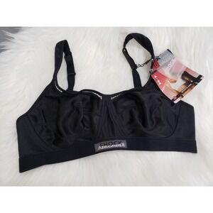 NEW SHOCK ABSORBER 36B BLACK Firm Support Wire Free Adjustable Sports Bra